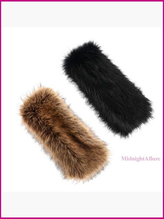 Faux Fur Headband Winter Earwarmer Stretch Earmuff Polar Fleece Lined main image 6
